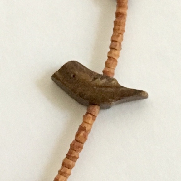 Vintage Boho Chic Fetish Necklace Carved Birds - Picture 4 of 8